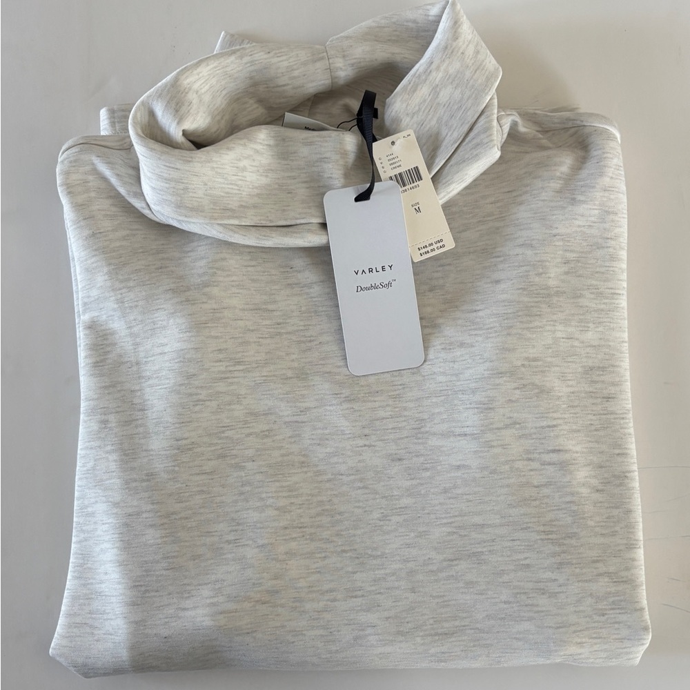 NWT - Varley Freya DoubleSoft Drawstring Waist Tunic in Ivory Marle - Size M - Picture 5 of 8
